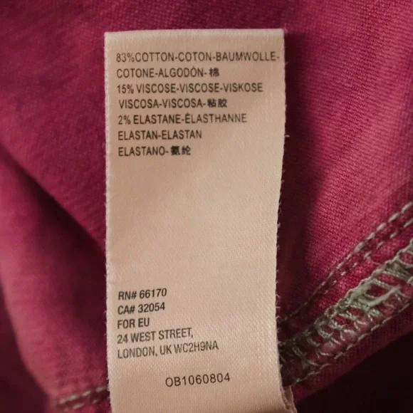 Free People Size 27 Want It All Tye Dyed Pink Zipper Midi Length Corduroy Skirt - Picture 6 of 7